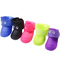 pet waterproof rain shoes boots socks anti slip rubber boot for small big dog shoes cute mini pet products