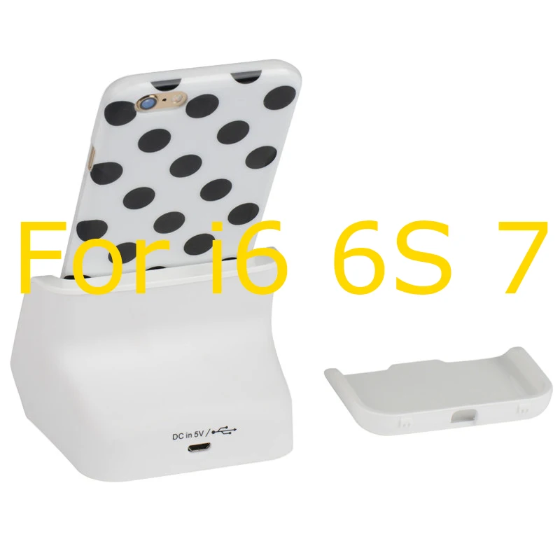 White i6 6S I7 I8 Американские запасы/Синхронизация данных USB Зарядное устройство Док-станция Подставка для зарядки док-станция для iPhone 5 5S 5c SE 6 6S 7 8 Plus - Цвет: White i6 6S I7 I8