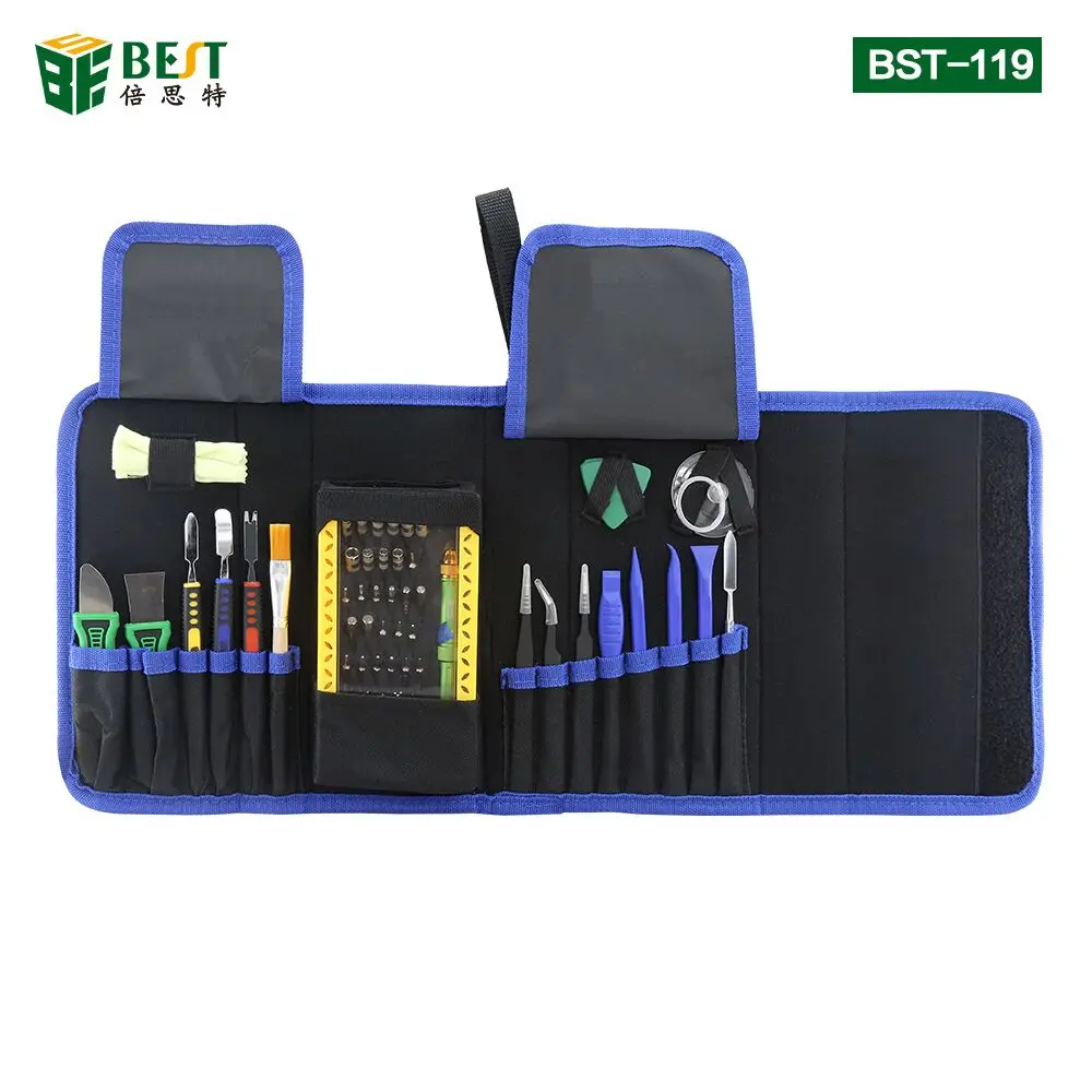 

BST-119 Magnetic Precision Screwdriver Set Disassemble Repair Laptop Mobile Phone Tool Set with Tweezers Spudger Prying tool