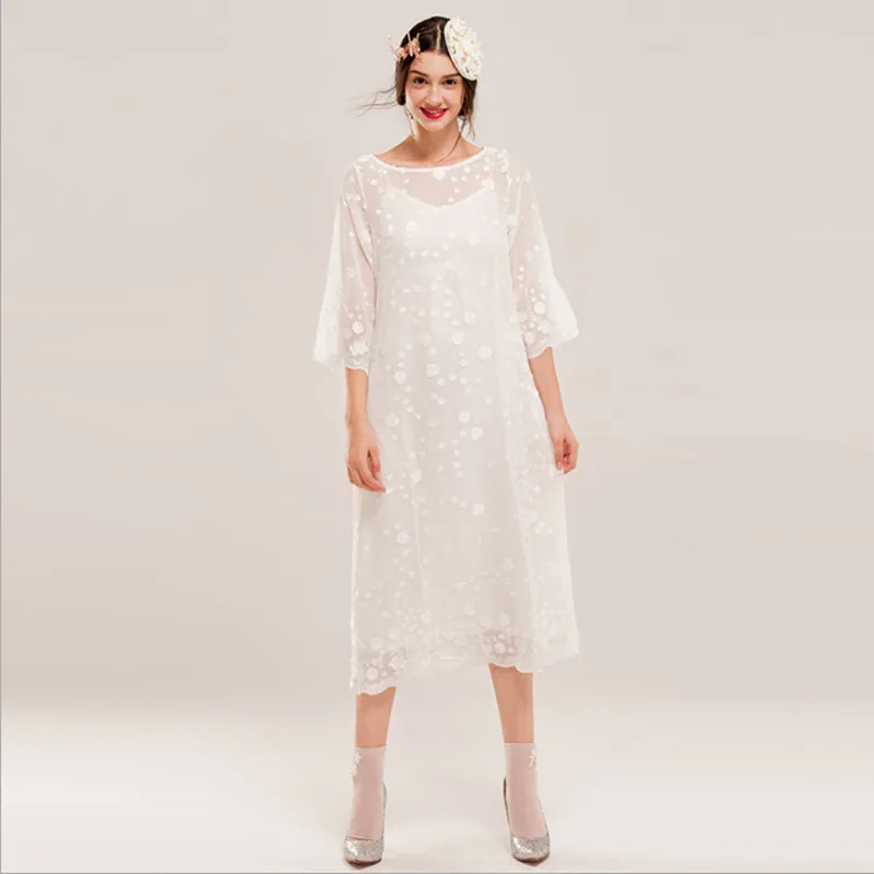 

Well made women pajama sets petals embroidered silk elegant sexy three quarter finest quality sets for ladies