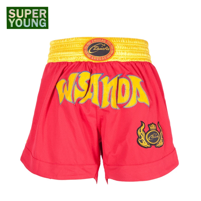 Детские Кикбоксинг MMA Муай Тай шорты мужские Мальчики Kick боксерский бой Grappling