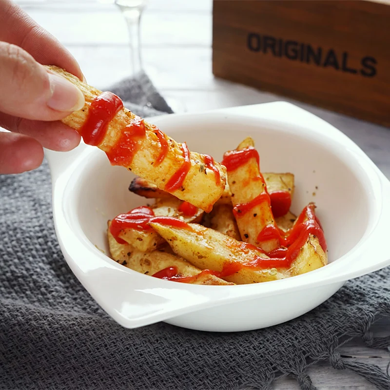 Фарфоровая миска с костями бытовая для фруктового салата десерта креативная