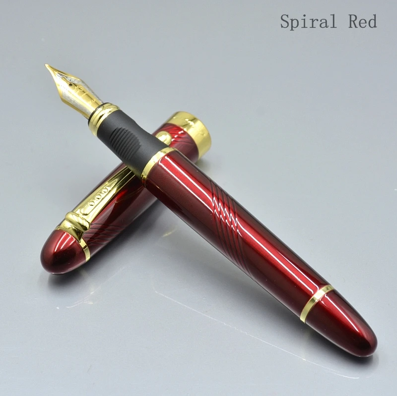 JINHAO X450 класса люкс 0,5 или 1,0 мм наконечник Металл Китайская каллиграфия перьевая ручка, канцелярские принадлежности для офиса, школьные принадлежности, бренд ручек молочного цвета