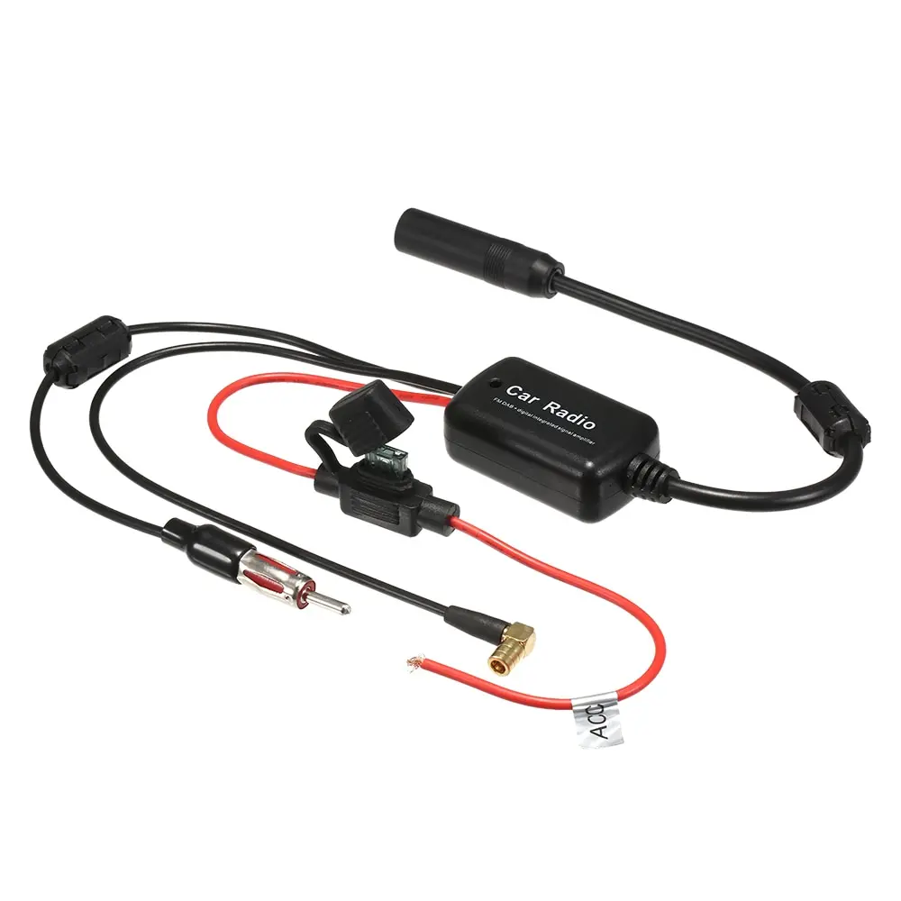 

FM DAB Car Radio Signal Amplifier Antenna Signal Booster 88-108MHz 170-240MHz