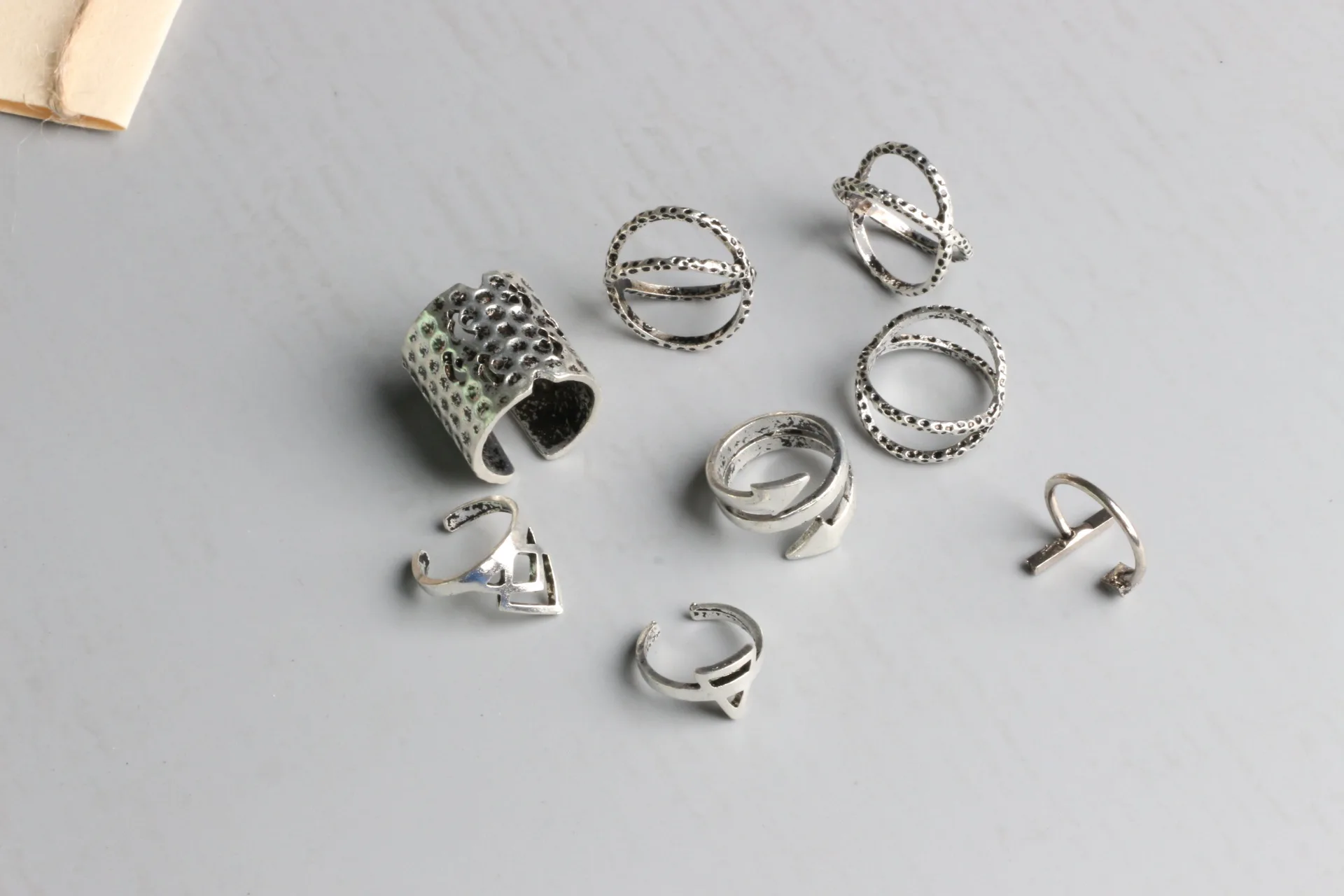 Женский набор колец на палец миди винтажные кольца в стиле бохо с изображением