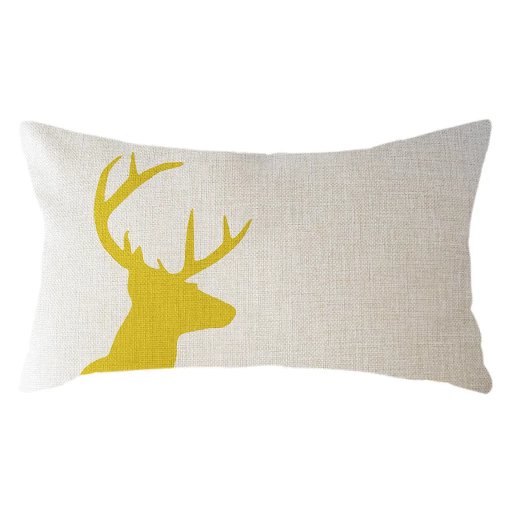Reindeer Pillow Case Elk Cushion Cover Moose Throw Pillows Home Decorative | Дом и сад