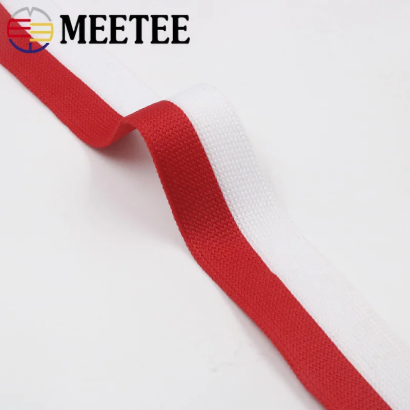Meetee 23 метра 20/25/30 мм трикотажная тесьма в полоску Декор одежды кружевные планки DIY