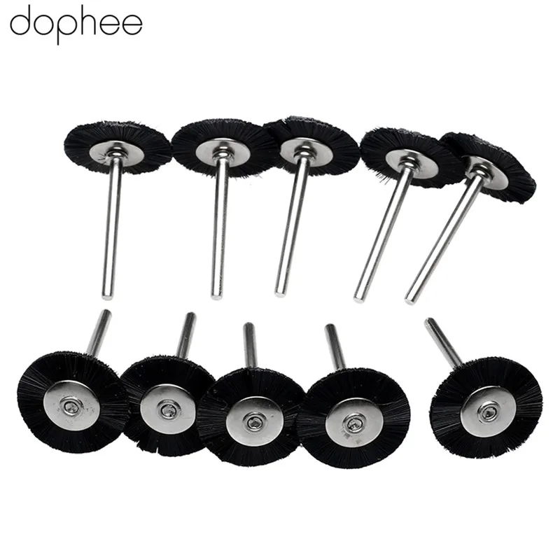 Dophee Dremel Аксессуары 3 мм хвостовик плоская нейлоновая щетина колеса щетка