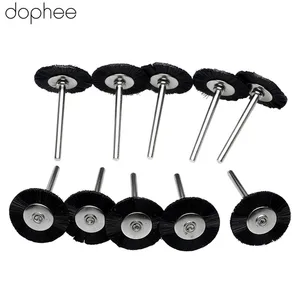 Dophee Dremel Аксессуары 3 мм хвостовик плоская нейлоновая щетина колеса щетка Полировочная щетка для Dremel вращающиеся Инструменты 10 шт.