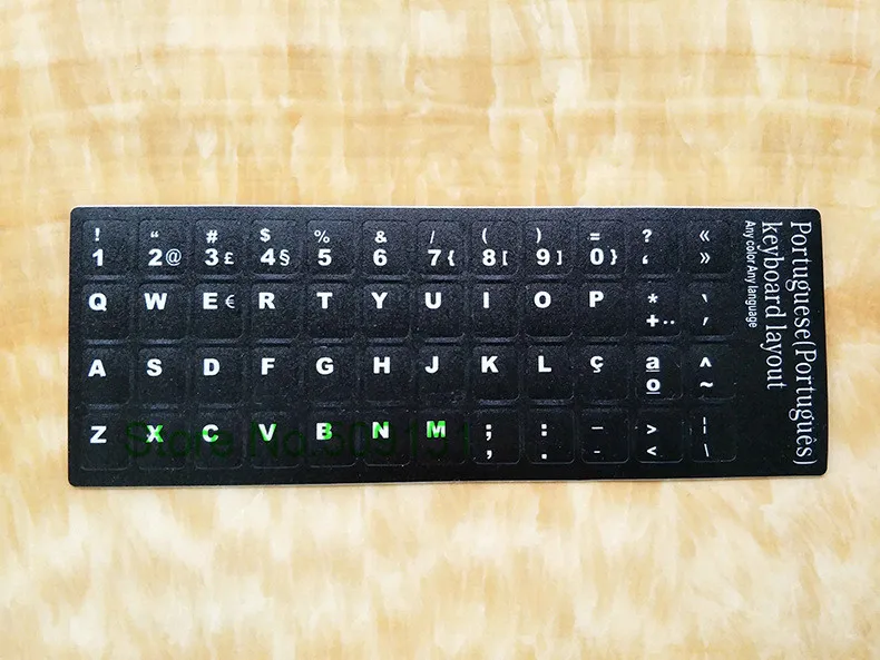 Наклейки на клавиатуру 50 штук, португальский язык Бразилии алфавит, наклейки для клавиатуры Португалии, для ноутбука/компьютера 10/12/13/14/15/17 дюймов.