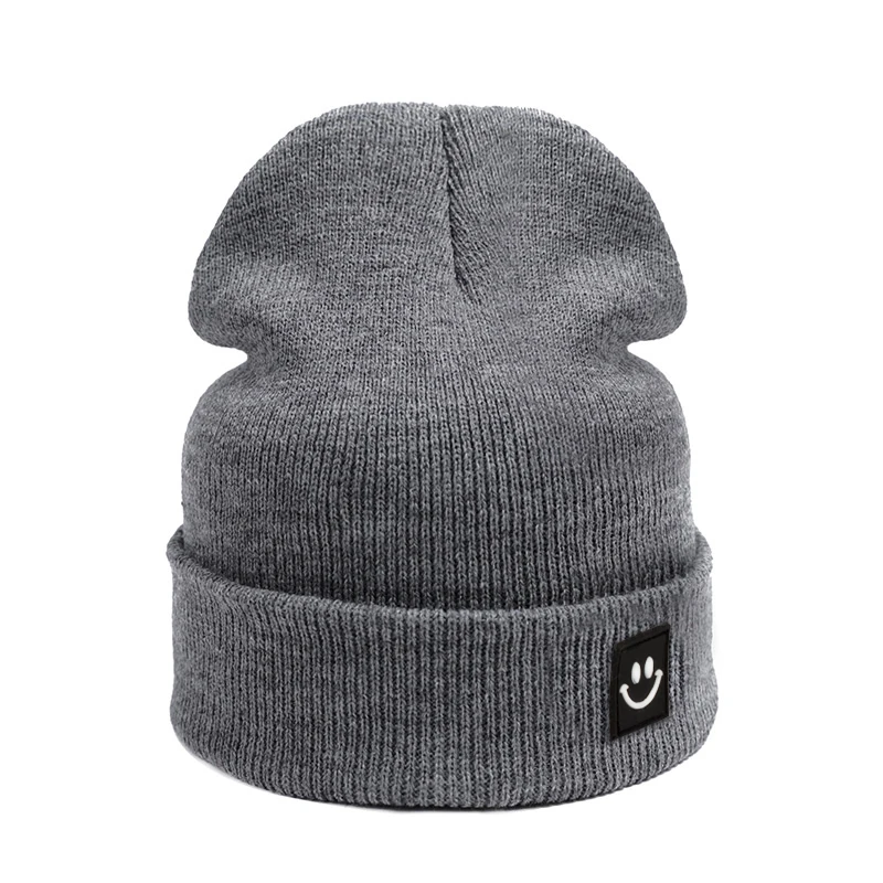 Модная зимняя шапка унисекс для мужчин и женщин, теплая шапка Skullies Beanies, зимняя шапка, вязаная шапка, женская зимняя шапка - Цвет: C