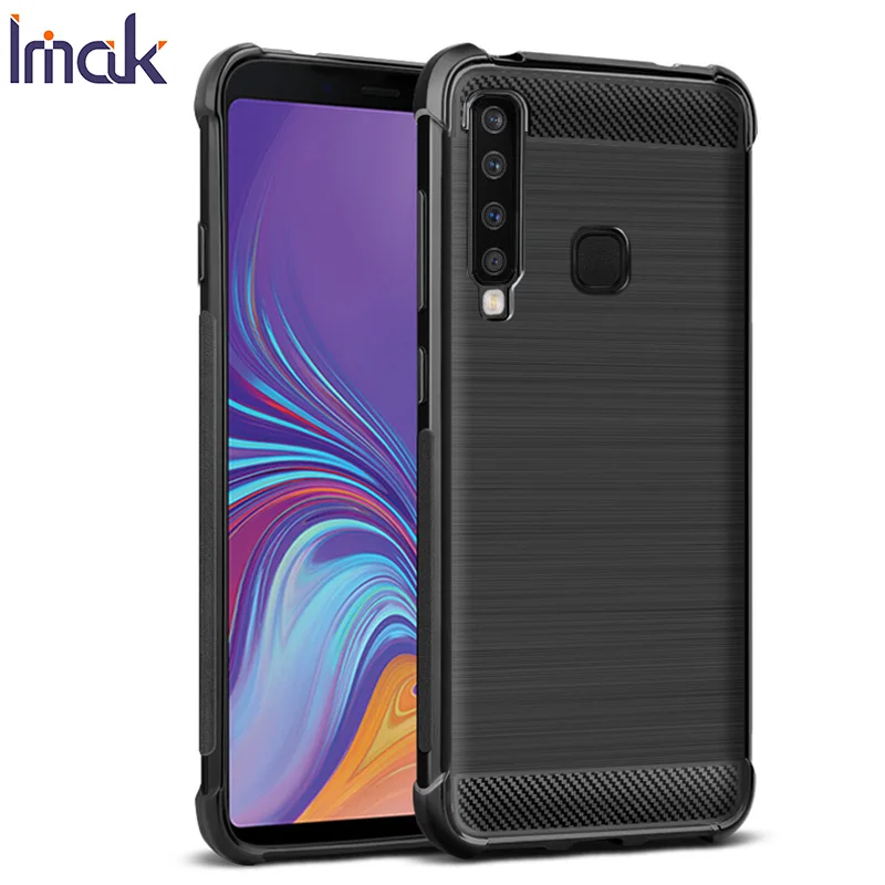 Samsung Galaxy A9 2018 чехол Imak углеродного волокна для samsung A7 Мягкая силиконовая подушка