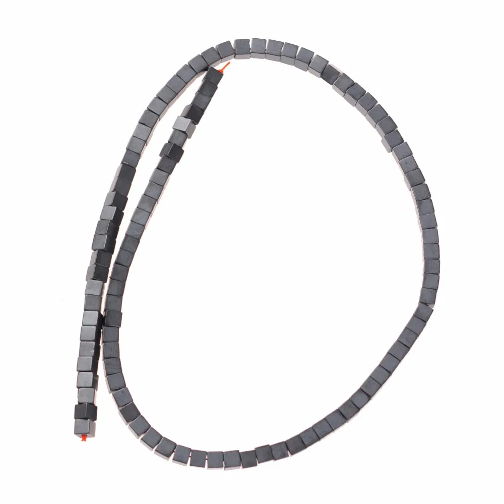 Natural Stone Hematite Beads Matt Square shape Loose stone beads 2/3/4mm for DIY Necklace Bracelet Jewelry Making Accessories | Украшения и