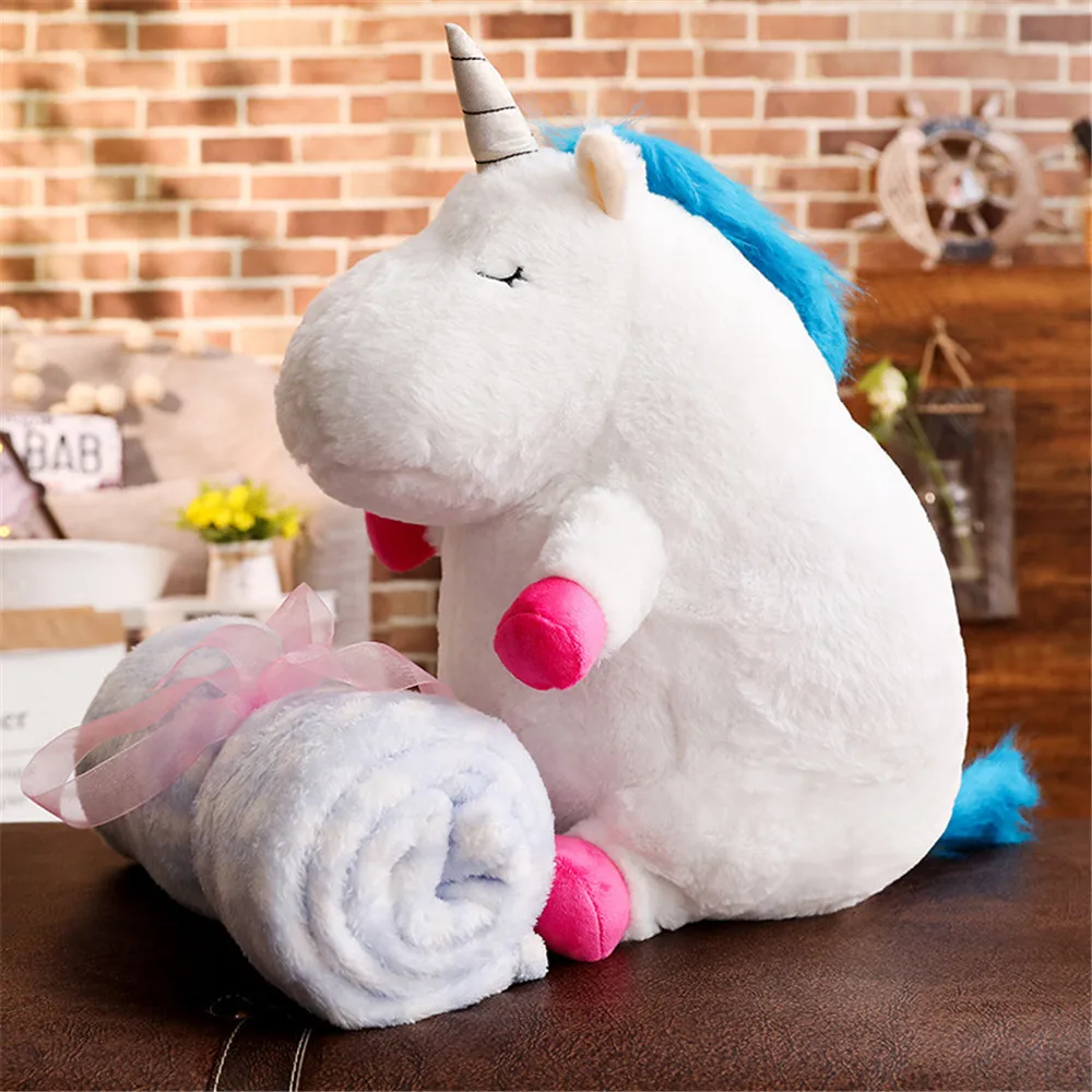 50 см Kawaii плюшевая игрушка единорог кукла с одеялом мягкая игрушка лошади мягкие Unicornio мягкие игрушки для детей подарок для девочек