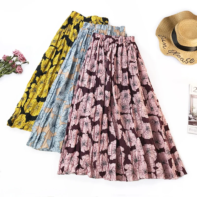 Модные женские туфли в Корейском стиле Цветочная юбка 2019 Весна осень