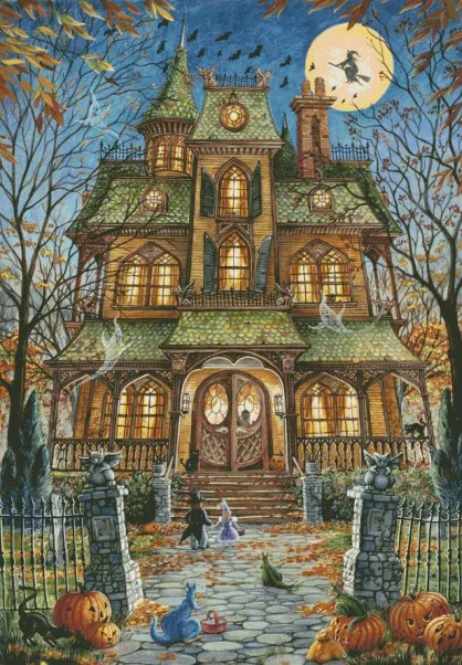 Castle of the magician Needlework Embroidery DIY Art 14ct 16ct Cross stitch kits Pattern counted Cross-Stitching Sets home decor | Дом и сад