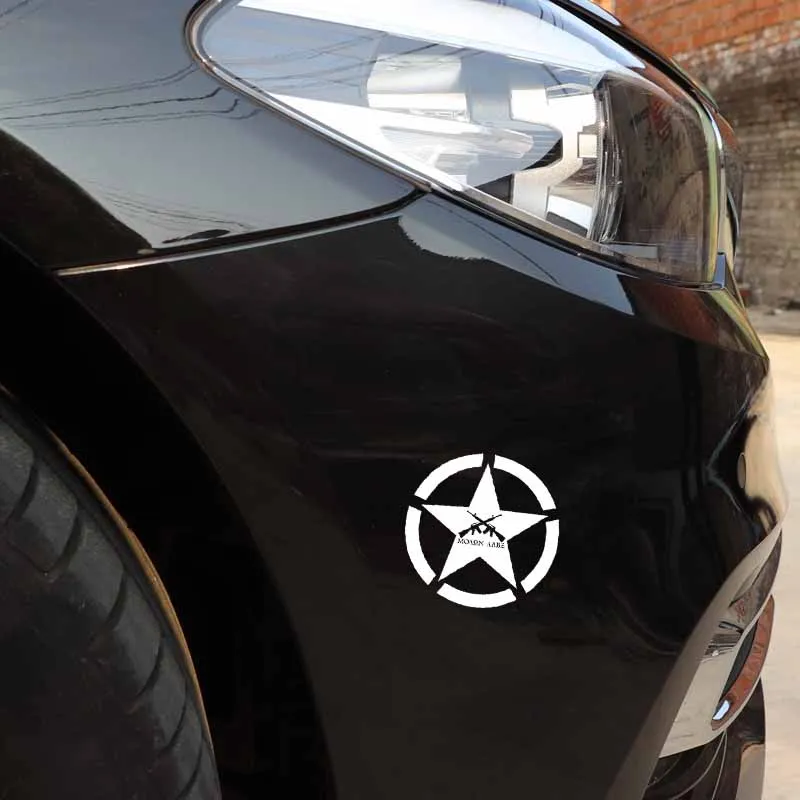 YJZT 13.1CM*13.1CM Molon Labe Gun Car Sticker Star Vinyl Decal Black/Silver C3-0721 | Автомобили и мотоциклы