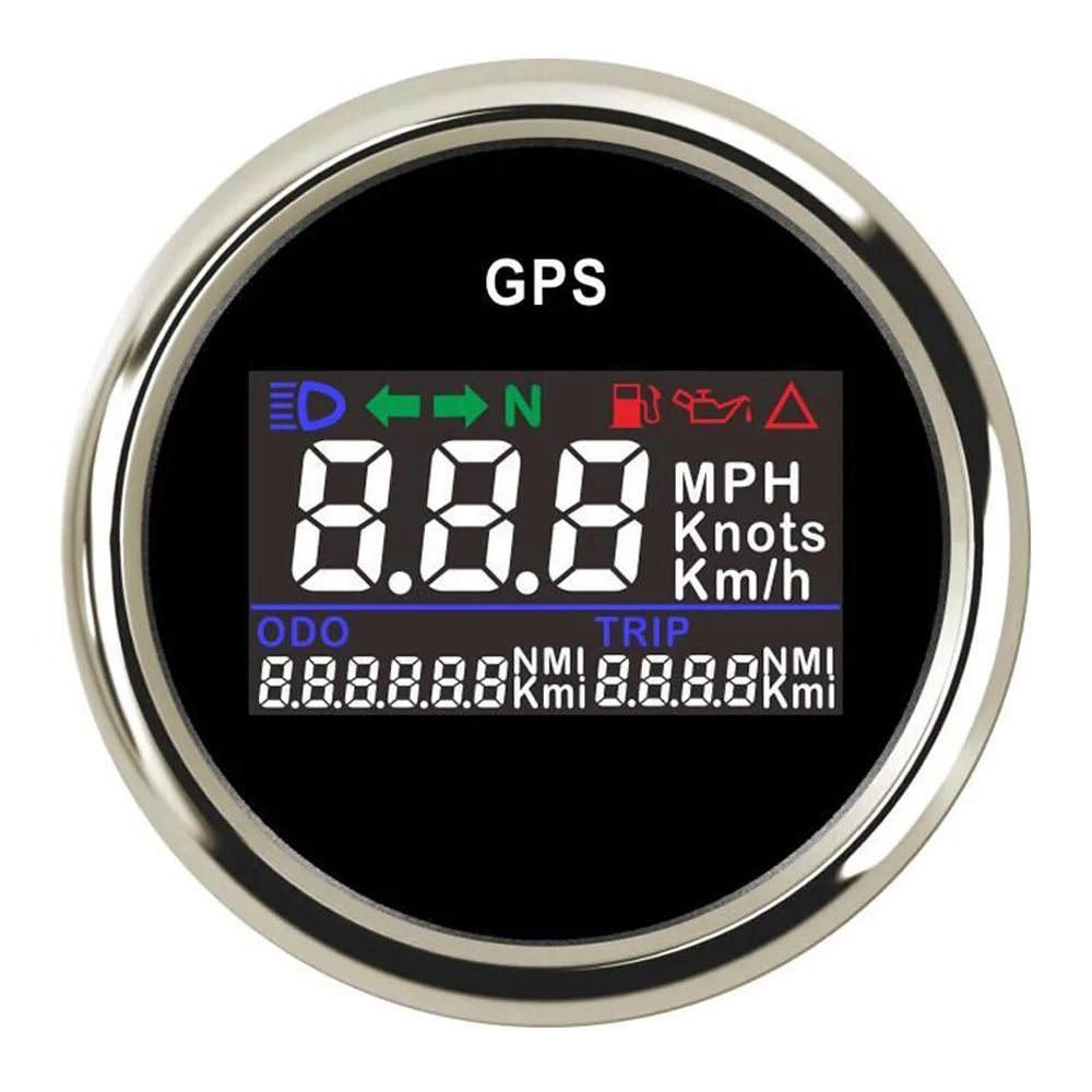 52 мм Универсальный GPS Спидометр миль/ч Регулируемый цифровой спидометр для лодки