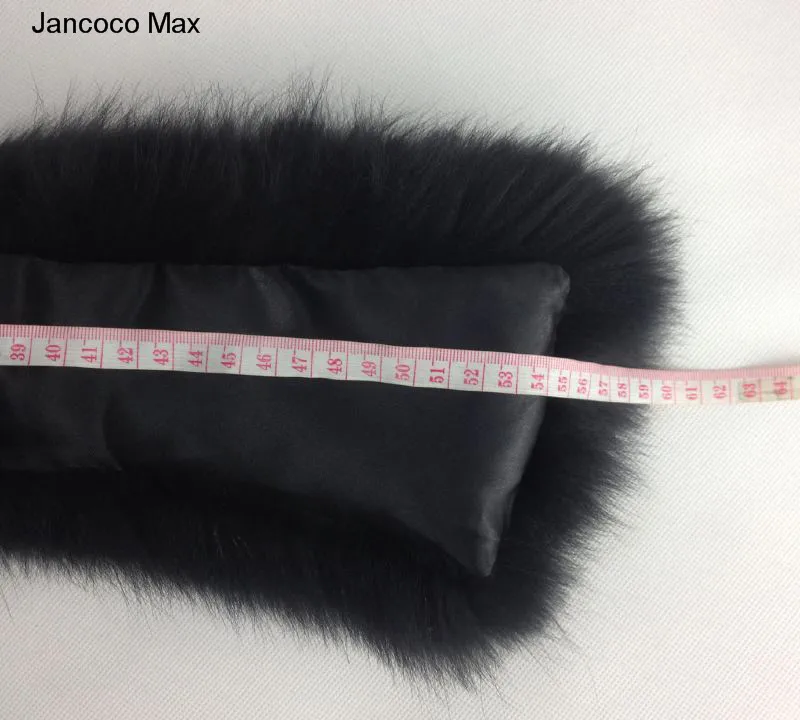 Jancoco Max зимний теплый воротник из натурального Лисьего меха модные шали квадратный шарф для женщин Новое поступление S1490