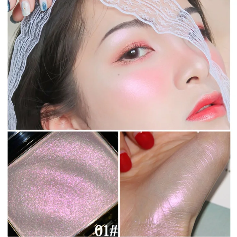 

3 Colors Shiny Luminous Highlighter Powder High Gloss Pressed Powder Highlighter Powder Palette Face Makeup