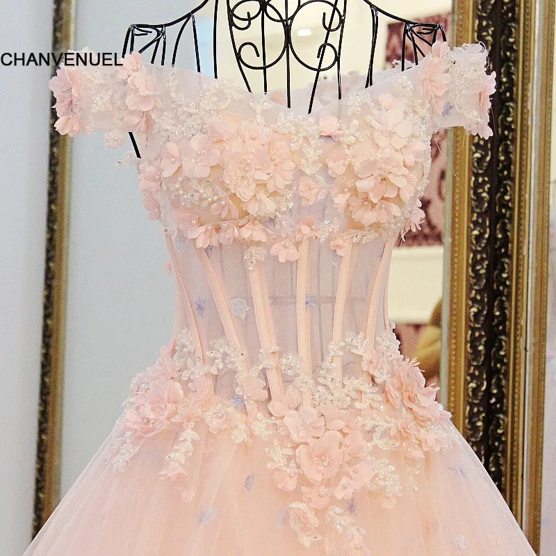 LS96420 Розовая линия с плеча Длинные вечерние платья вечерних платьев Новое