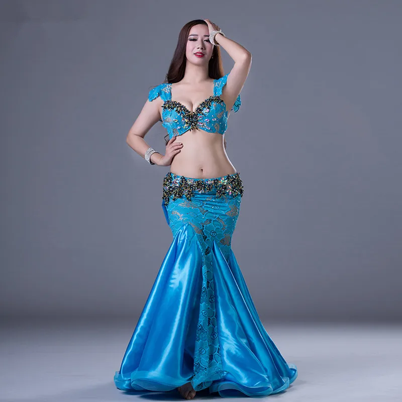 Костюм для танца живота Bellydance костюм с алмазной вышивкой одежда бюстгальтером