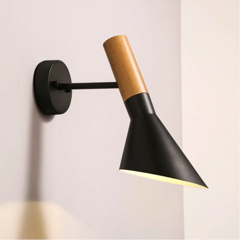 

Europe and the United States modern minimalist wall lamp industrial wind wrought iron bedroom bedside aisle lights wf4231934