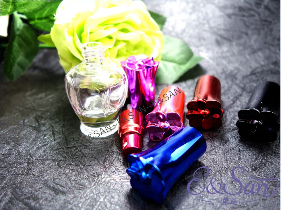

FH1148-12ML Lantern Shape Flower Cover Transparent Glass Cosmetics Perfume Spray Bottle 100PCS/LOT