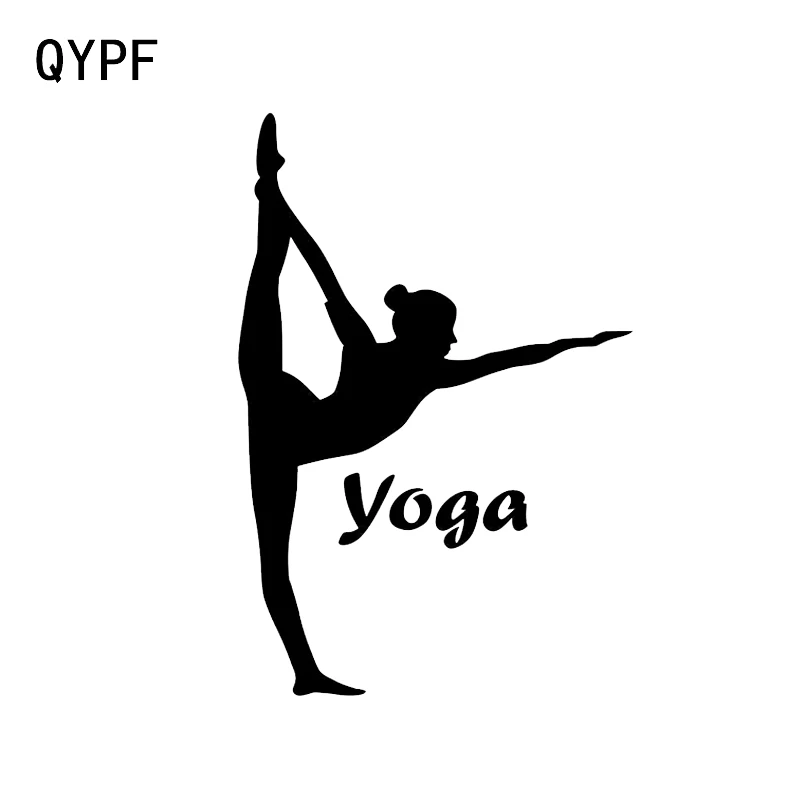 QYPF 10 7*15 8 см самый крутой виниловый автомобильный стикер для йоги и фитнеса силуэт