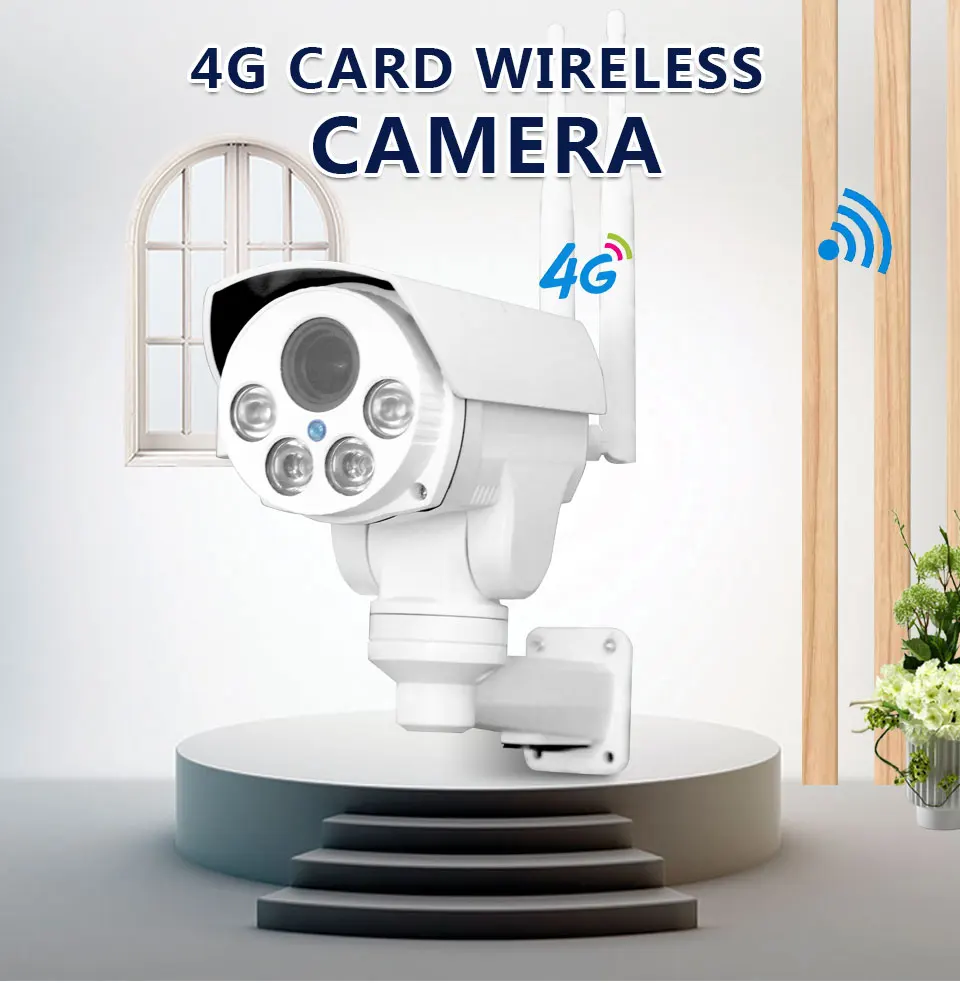 960P 1080P 4G sim-карта ip-камера Wifi наружная камера PTZ 5X Zoom Pan Tilt видеокамера Беспроводная точка доступа AP Motion