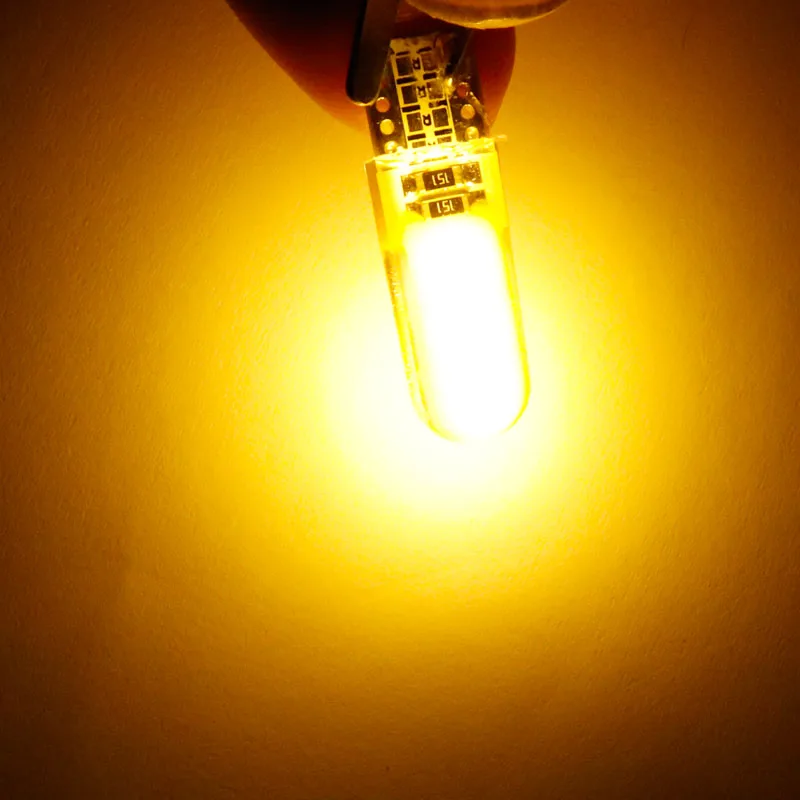 100 шт./лот T10 силиконовый cob 12 чипов led 33*12*9 мм 194 W5W Автомобильная боковая