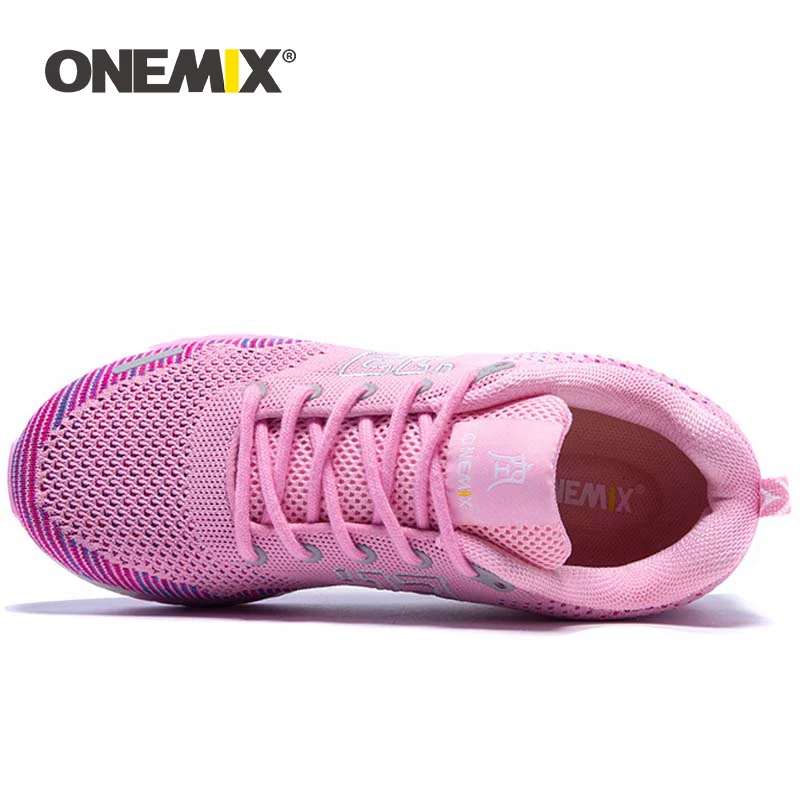 Onemix Autumn Women Wearable Breathable Lightweight Weaving Vamp Warm Running Shoes Outdoor Sneakers Sport Shoes Free Shipping