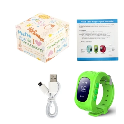 Spanish Green Gps/LBS Q50 SOS детские многоязычные станции наручные часы для мальчиков детские уличные умные местоположение телефон часы для детей - Цвет: Spanish Green