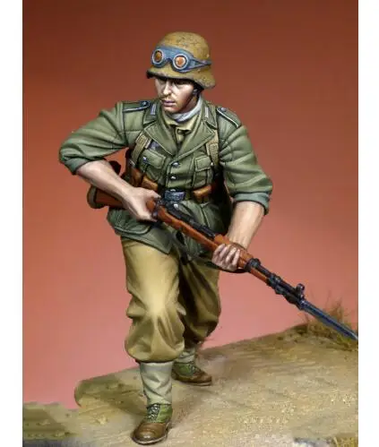 1/24 75 мм нецветный солдат 1942 (без основания) Игрушечная модель из смолы