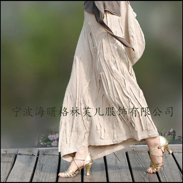 2015 summer new products listed, 15% cotton, 85% linen designer asymmetric original women's skirts