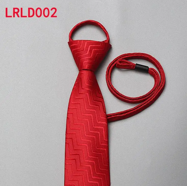 LRLD002 Полосатый шнурок Галстуки 7 см Шелковый мужской галстук легко тянет Tiecord Галстук окрашенный пряжей жаккардовые галстуки свадебное торжество деловая встреча - Цвет: LRLD002