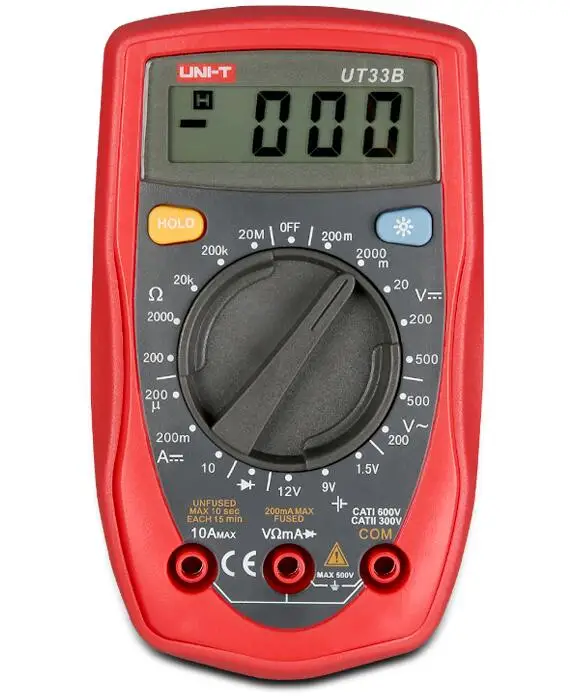 ut33b UNI-t UT33B/UT33B+ ручной 3 1/2 цифровой мультиметры ручной диапазон AC/DC Измеритель Напряжения DC 10A ток тестер - Цвет: ut33b