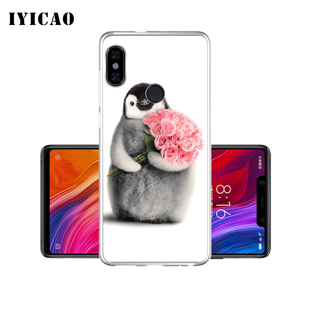Мягкий силиконовый чехол для телефона IYICAO с милыми животными пингвинами Xiaomi Redmi 4A