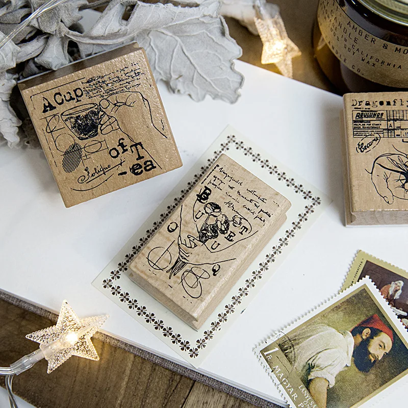 XINAHER винтажный жест штамп DIY деревянные и резиновые штампы для скрапбукинга