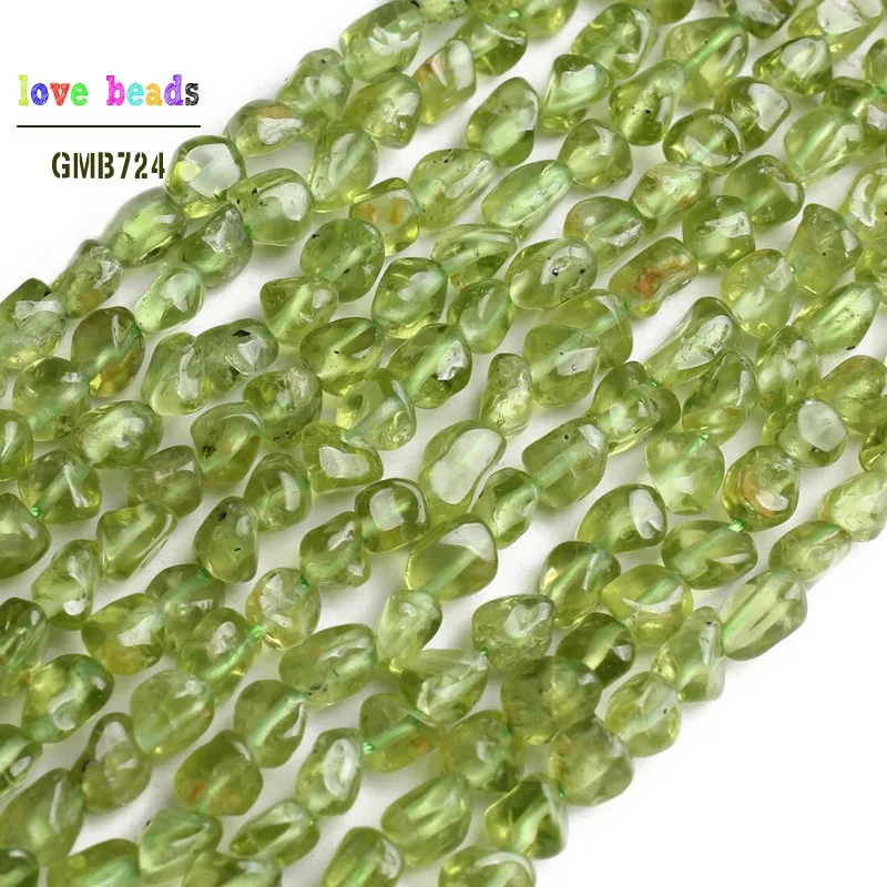 4-6 мм естественный неправильной формы оливковые КАМЕНЬ Перидот бусины для