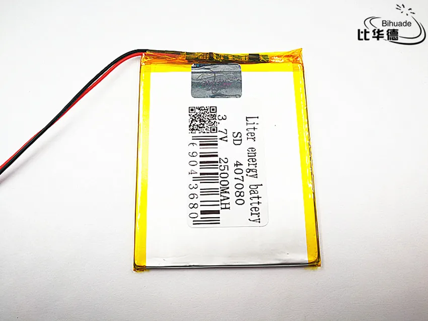 Хорошее качество 3 7 V 2500mAH 407080 полимер литий-ионный/литий-ионный аккумулятор для