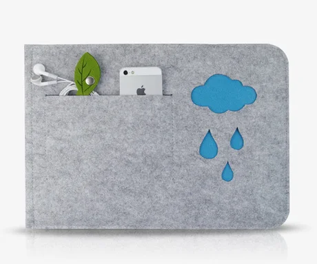 Поп Мода Шерстяной Войлок Эластичный открытие Laptop Sleeve Конверт Сумка Для Macbook air pro