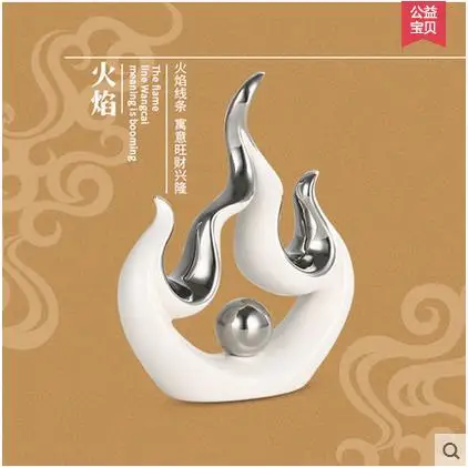 Минималистичный керамический дизайн на удачу с сильным пламенем домашний декор