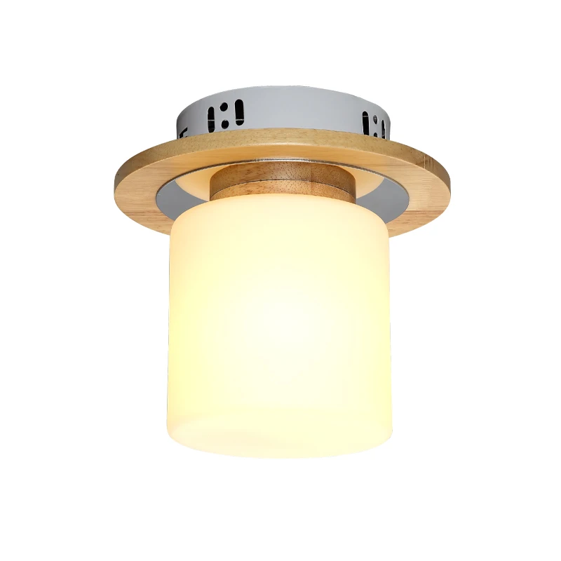 Lámparas LED de techo para habitación, luces de superficie redondas y cuadradas para decoración de hogar, Loft, ideal como accesorio para sala de estar y dormitorio, de madera, vidrio y hierro, modernas