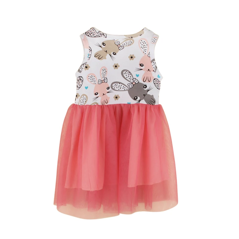 Summer Style Baby Girls Dress Cute Cartoon Rabbit Princess Newborn Cotton Infant Clothes Dresses for 1-4 Years Kids | Детская одежда и
