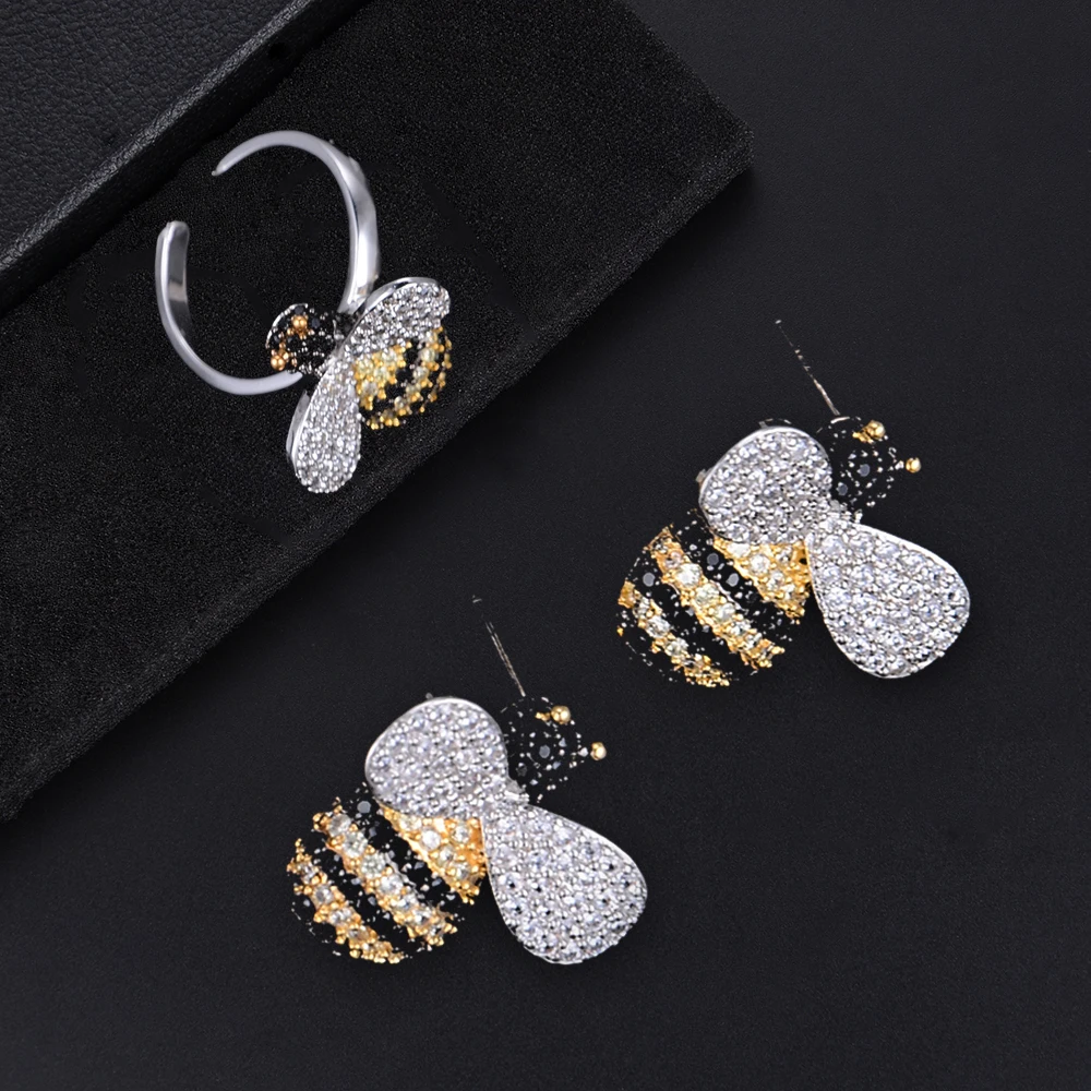 Индивидуальные многоцветные насекомые Пчелы серьги и кольцо набор украшений для