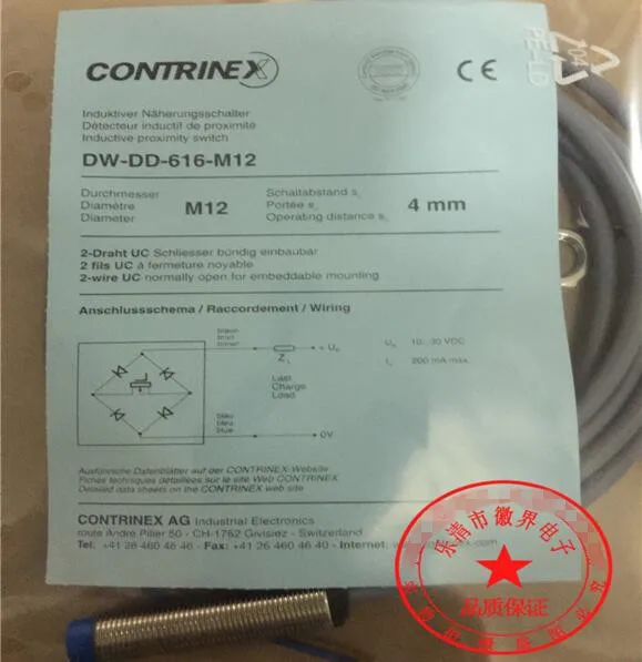 

FREE SHIPPING 100% NEW DW-DD-616-M12 Proximity Switching Inductive DC 2-wire Normally Closed Waterproof Sensor