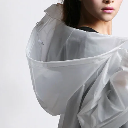 EVA защита окружающей среды дождевик с капюшоном для мужчин и женщин Открытый