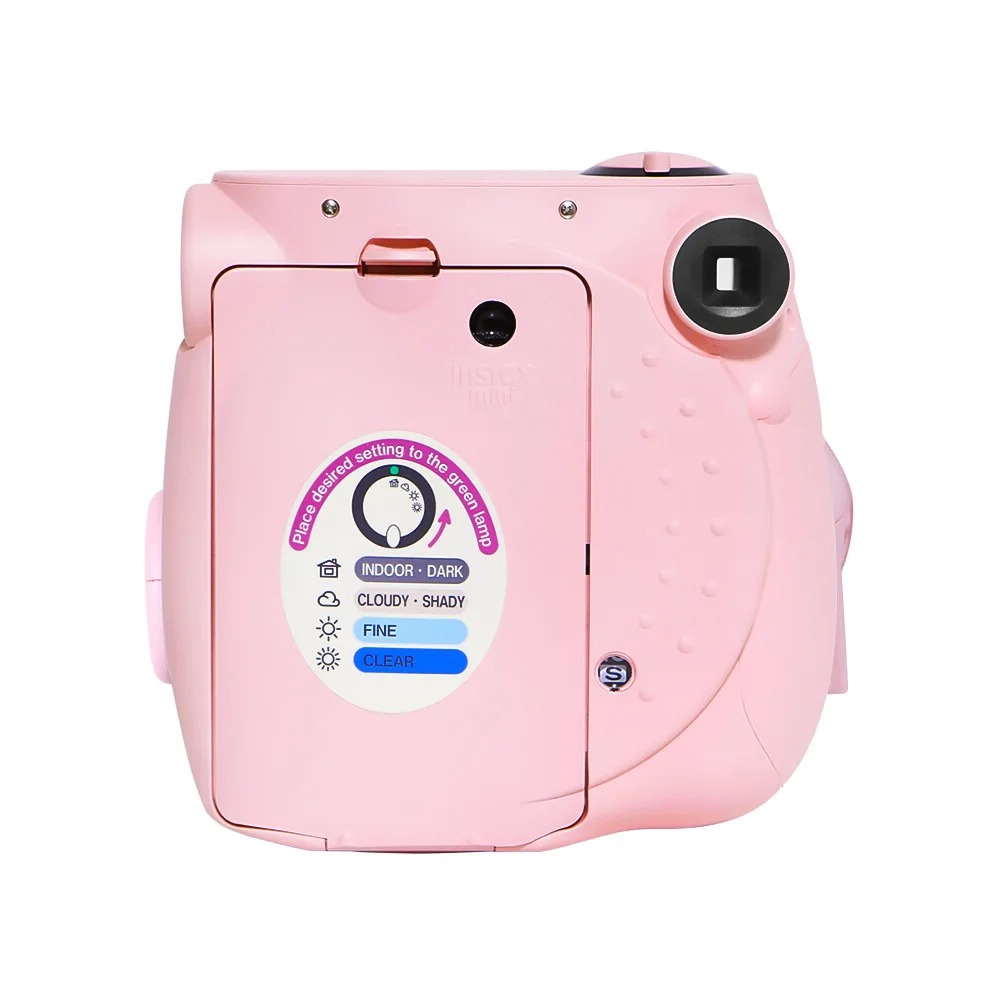 2 Цвет белая пленка для Fuji Instax Мини 7C Камера Кофе и розовый цвет мгновенной фото