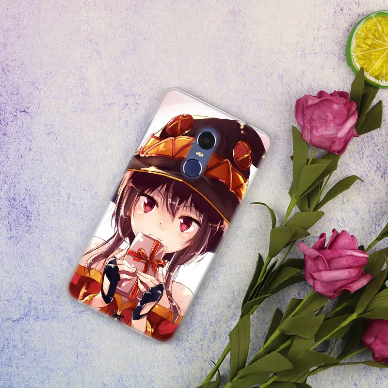 Модный прозрачный чехол MLLSE с аниме Konosuba Megumin для Xiaomi Play Rdemi S2 3S 4A 5A 5Plus 6A Pro Note 6 5A 4X4 7